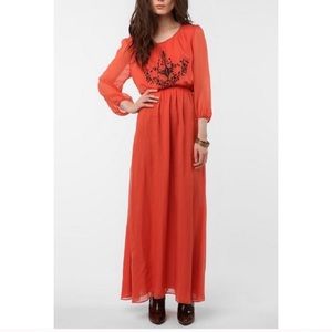 Piplette Alice Ritter Orange Embroider Dress